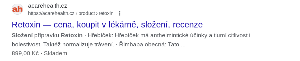 Retoxin zkušenost